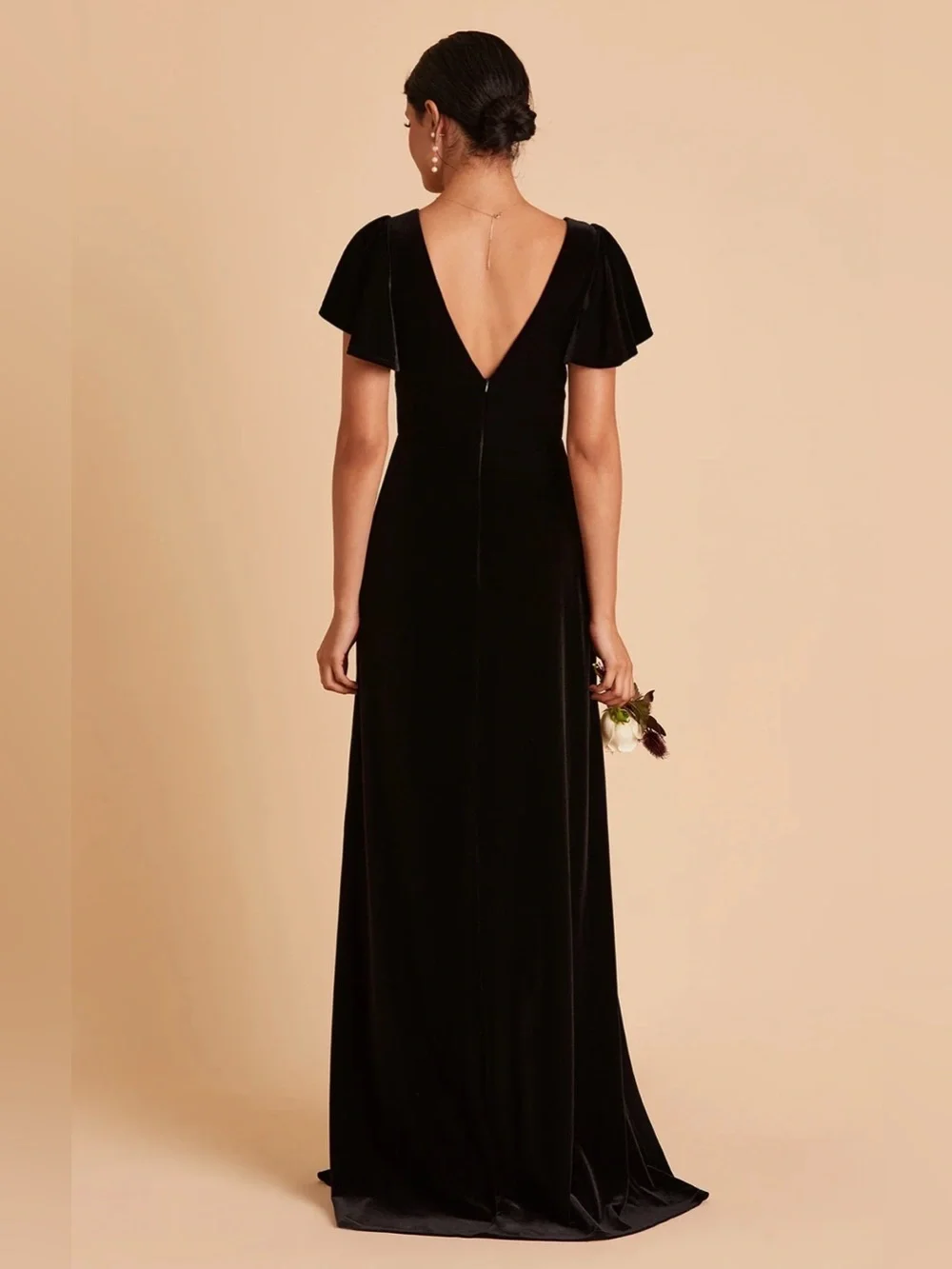 Hannah Velvet Dress - Black